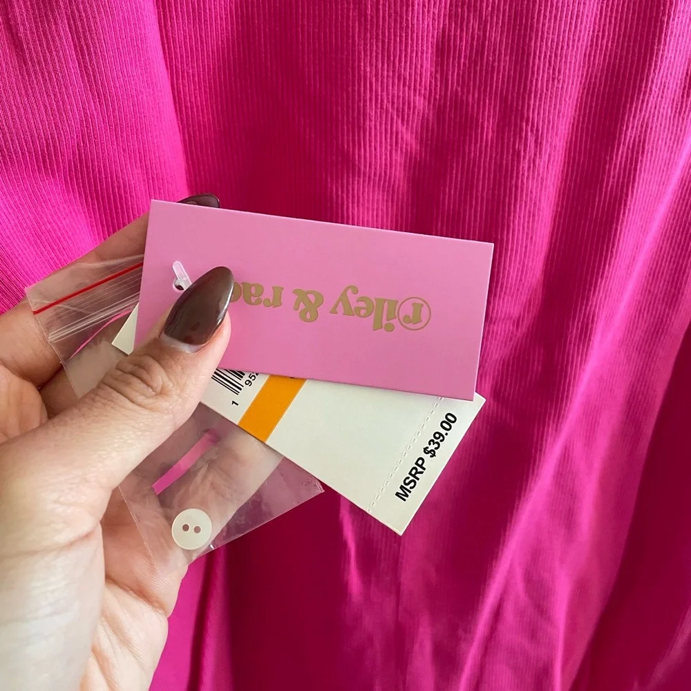 Riley & Rae Fuchsia Ribbed Top - Picture 4 of 5